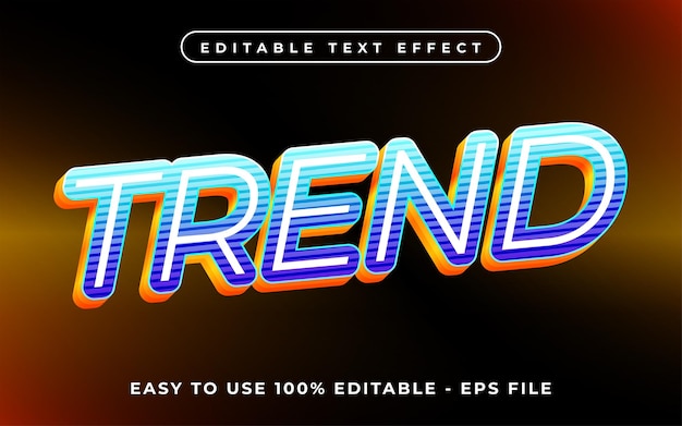 Trend editable text effect mock up use for logo and business brand 3d typography template