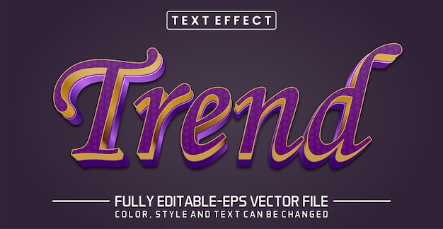 Trend editable text style effect