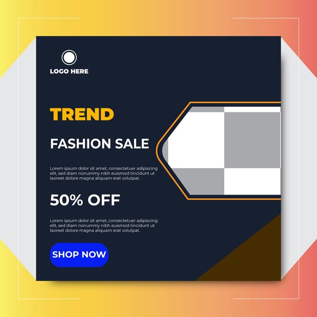 Premium Vector | Trend fashion sale social media post design