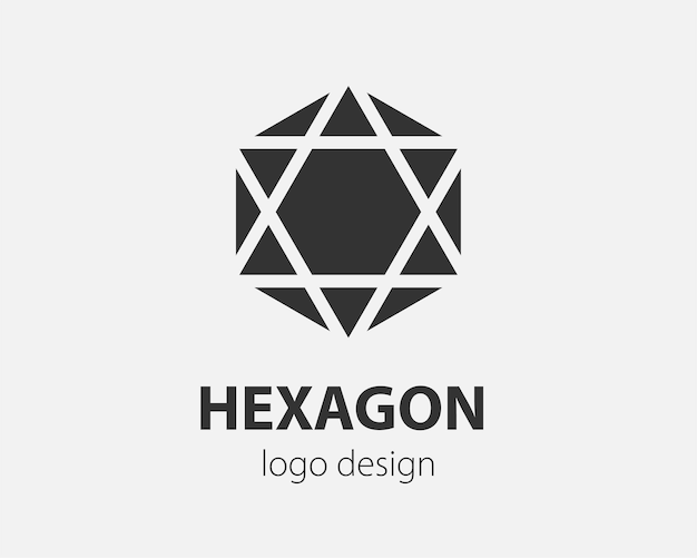 Trend logo vector hexagon tech design. Technology logotype for smart system