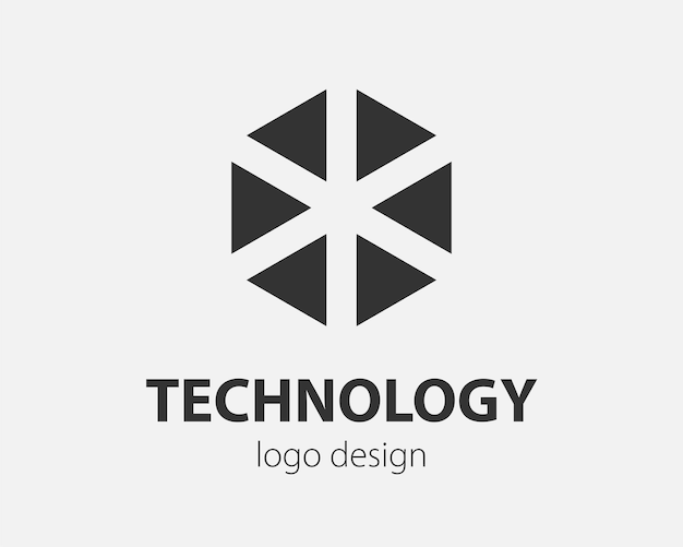 Trend logo vector zeshoek tech ontwerp. Technologie logo voor slim systeem, netwerktoepassing, crypto-pictogram.