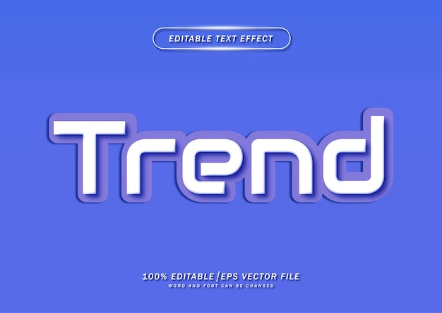 Trend text editable effect