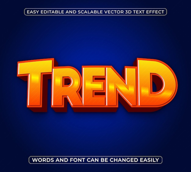 Vector trend text effect editable and easytouse premium vector