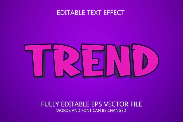 Vector trend text effect