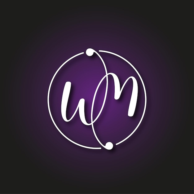 Vettore illustrazione del logo trend wm