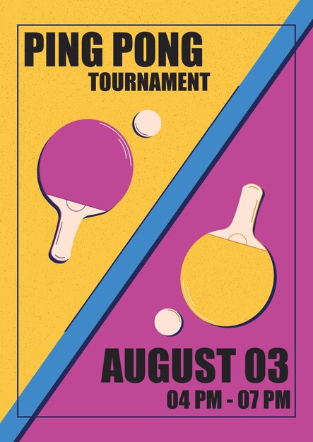 Trending poster poster voor ping pong tafeltennis sportspellen en evenementen vector illustratie