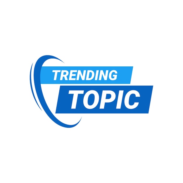 Trending Topic banner geïsoleerd in witte achtergrond vectorillustratie