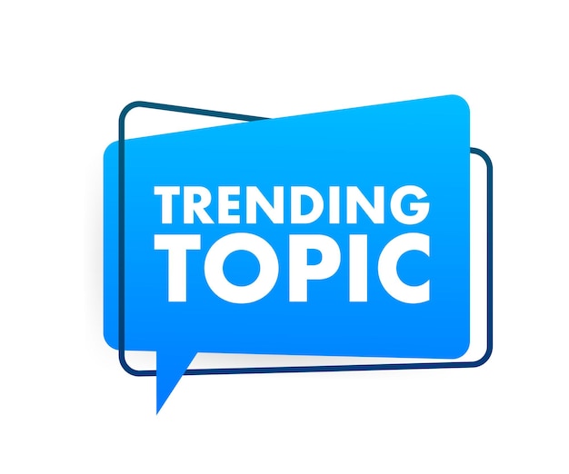 Vector trending topic icon badge ready for use in web or print design banner design trend