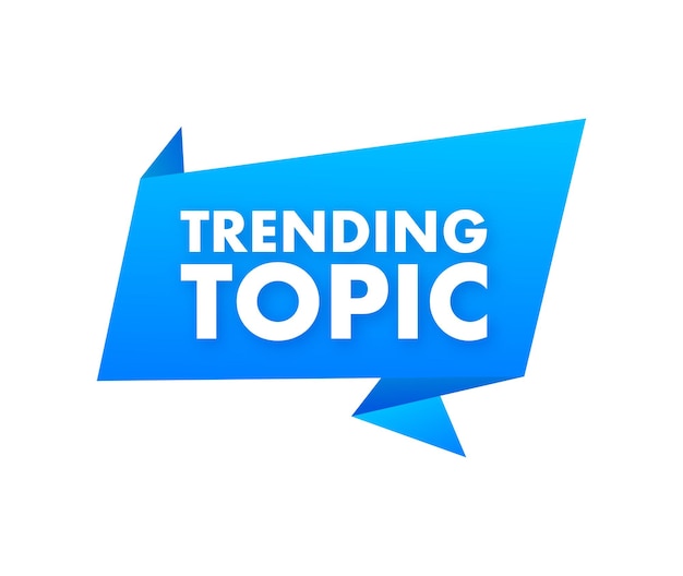 Trending topic icon badge ready for use in web or print design vector stock illustration