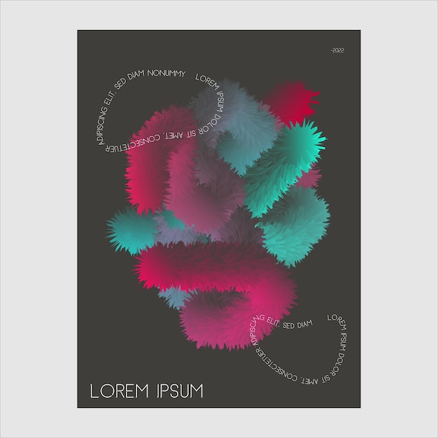 Trends abstract gradient shape poster template