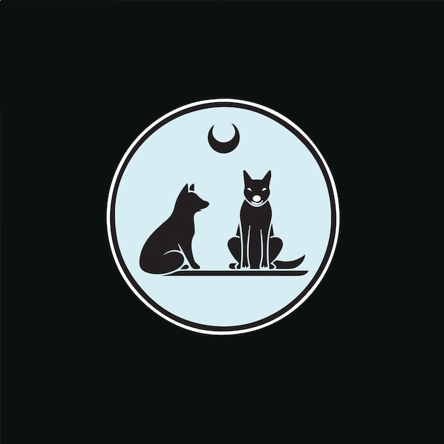 Trends Vector image of dog and cat logo on white stock illustration
