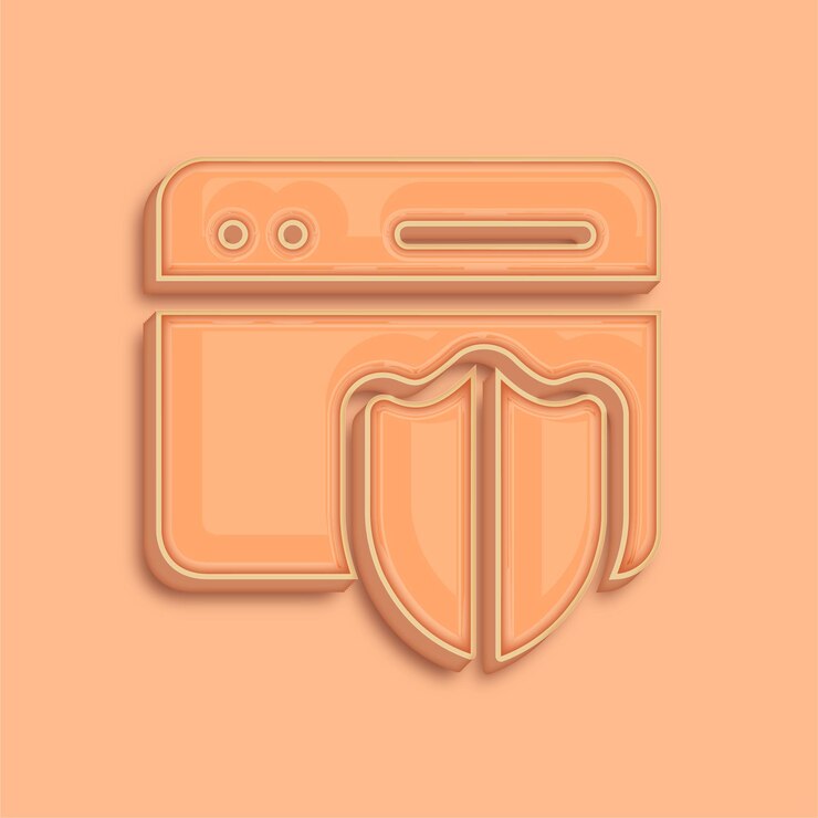 Vector 트렌드 세팅 현대 3d peach fuzz 색상 웹 보호 아이콘과 배경