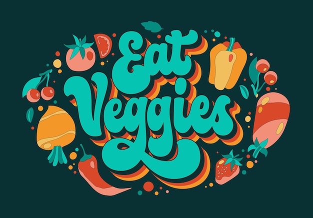 World Vegan Day - Modern Lettering Design with Trendy 70s Script Style.  Isolated Vector Typography Illustration Stock Vector - Illustration of  print, world: 269887041