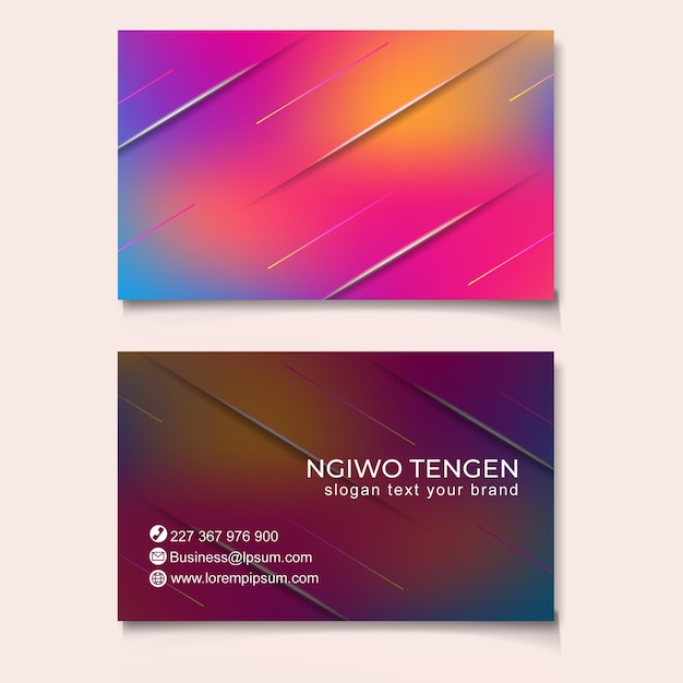 trendy abstract bussines card template modern