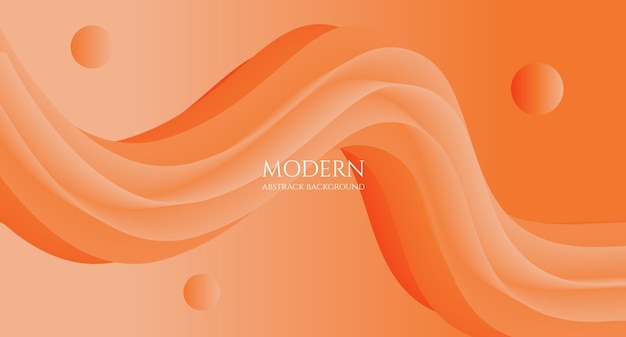 Trendy abstract fluid wave modern poster with gradient 3d flow shape innovation background design for landing page vector illustration