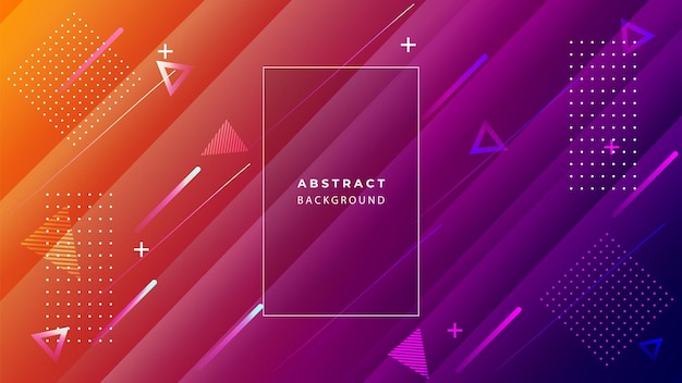 Vector trendy abstract gradient geometric landing page website design background