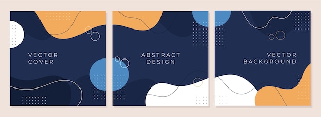 Vector trendy abstract square background for social media post