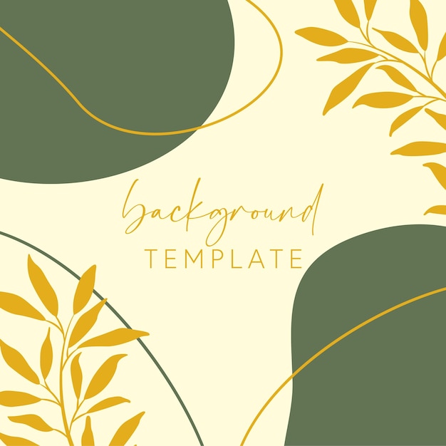 Vector trendy abstract square templates with leaves flowers and geometric shapes good for social media