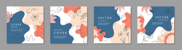 Vector trendy abstract vierkant sjabloon met kleurrijke concept.