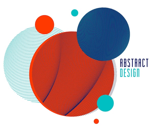 Trendy abstracte vector achtergrond, gestippelde cirkels samenstelling, deeltjes array stroom texturen, moderne abstracte sjabloon voor banners, posters of advertenties.
