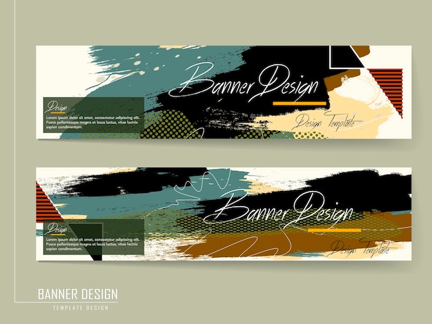 Vector trendy banner sjabloonontwerp