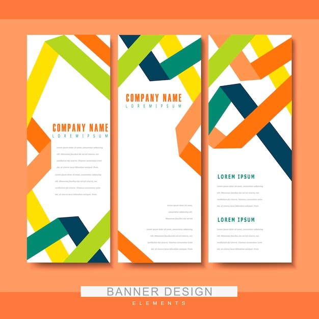 Vector trendy banner template set design