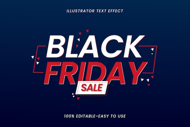 Vector trendy black friday editable text effect eps file