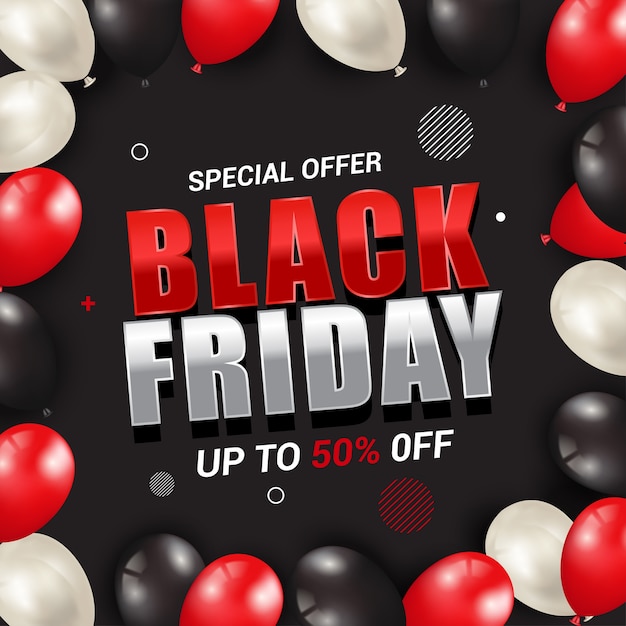 trendy black friday sale banner