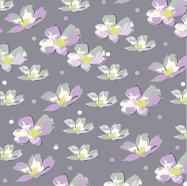 Trendy bloemdessin, naadloze bloemmotief voor mode, wallpapers print. Liberty-stijl.