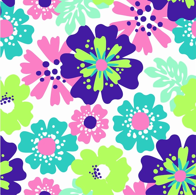 Trendy bloemdessin, naadloze bloemmotief voor mode, wallpapers print. Liberty-stijl.