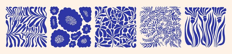 Trendy botanical art Groovy floral doodle vector Illustration