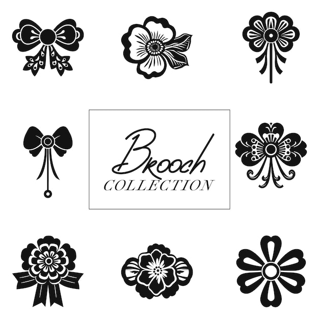 Trendy Brooch Pin Silhouettes