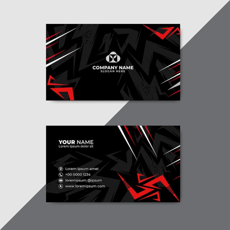 Vector 트렌디한 명함 디자인 서식 파일 우아한 명함 벡터