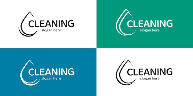 Trendy cleaning service logotype Vector