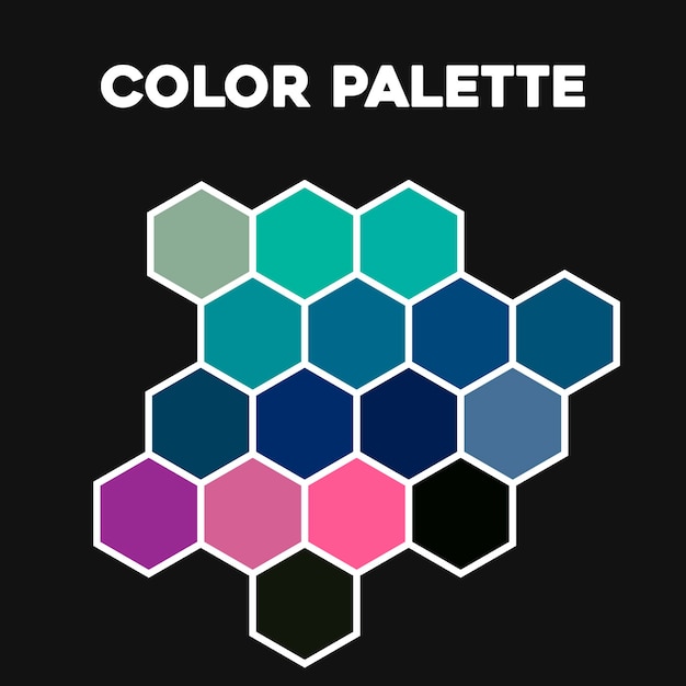 Trendy color palette for 2022. Vector