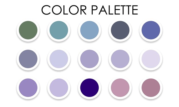 Vector trendy color palette for design. color templates. vector