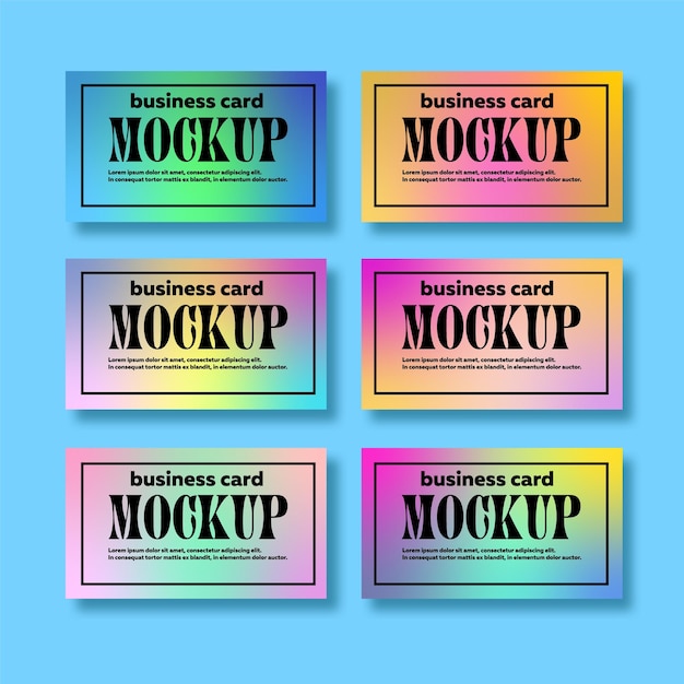 Vector trendy colorful business card design.