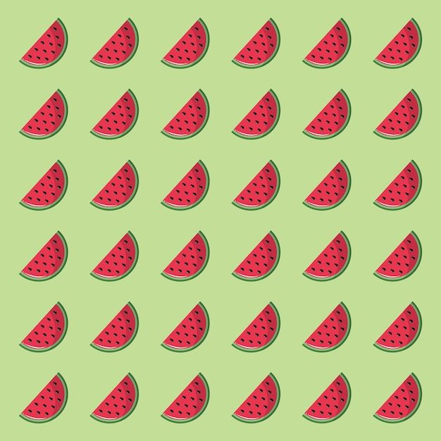 Trendy colorful summer fresh fruit watermelon pattern background