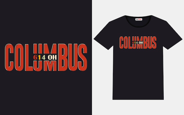 Trendy columbus-dagtypografie en grafisch t-shirtontwerp