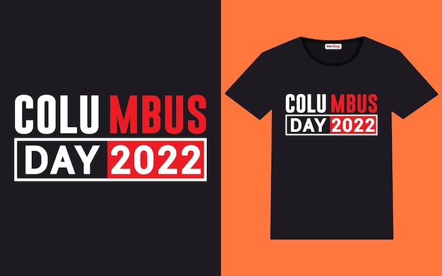 Trendy Columbus-dagtypografie en grafisch t-shirtontwerp
