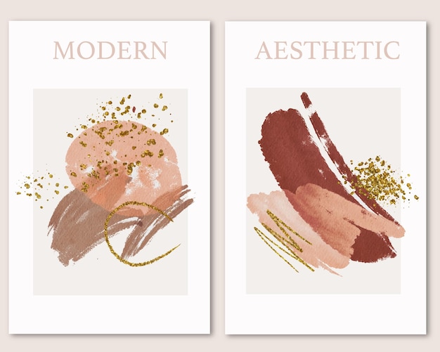 Модные современные абстрактные формы с золотой текстурой для обложки печатного плаката