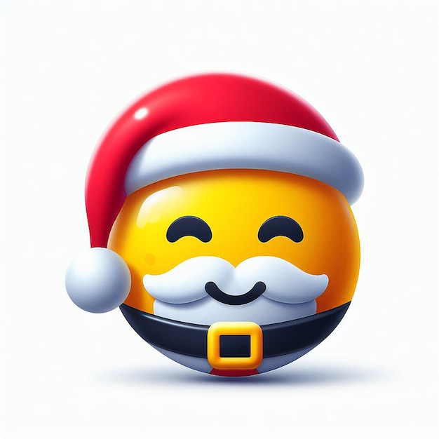 Trendy cool friendly modern hippie smart santa claus emoji emoticon illustration vector art