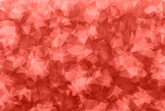 Trendy Coral Pink Geometric Triangle Pattern Vector Background 2019 Color of the Year