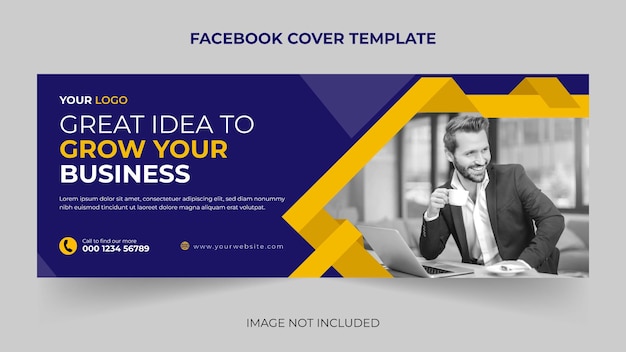 trendy corporate digital marketing facebook cover social media banner template premium vector