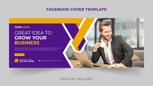 Trendy corporate digital marketing facebook cover social media banner template premium vector