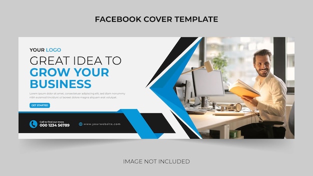 Trendy corporate digital marketing facebook cover social media banner template premium vector