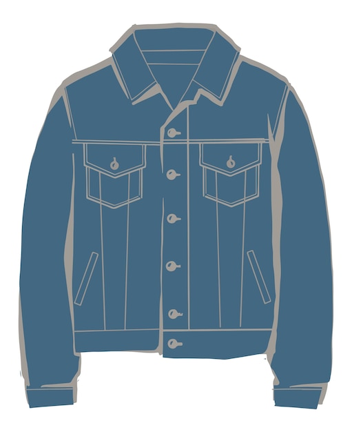 Premium Vector  Denim jacket colorful doodle illustration in vector