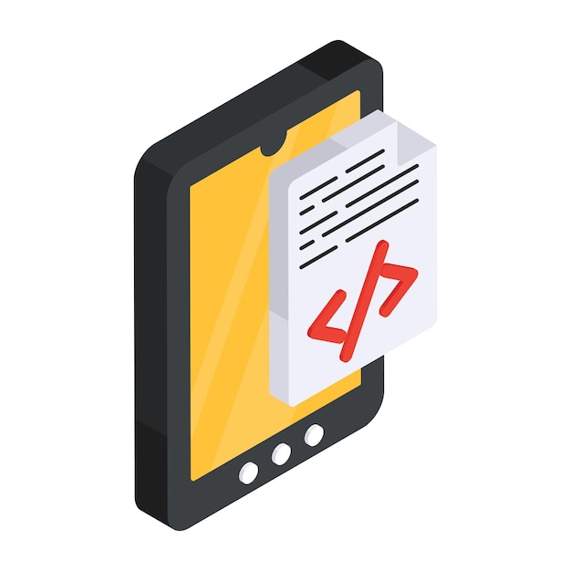 Trendy design icon of coding file