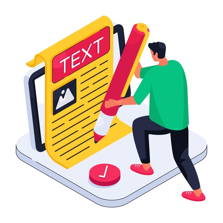Vector trendy design illustration of text writing