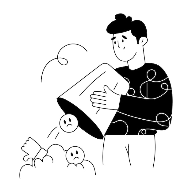 긍정적 인 생각 을 나타내는 유행 의 그림